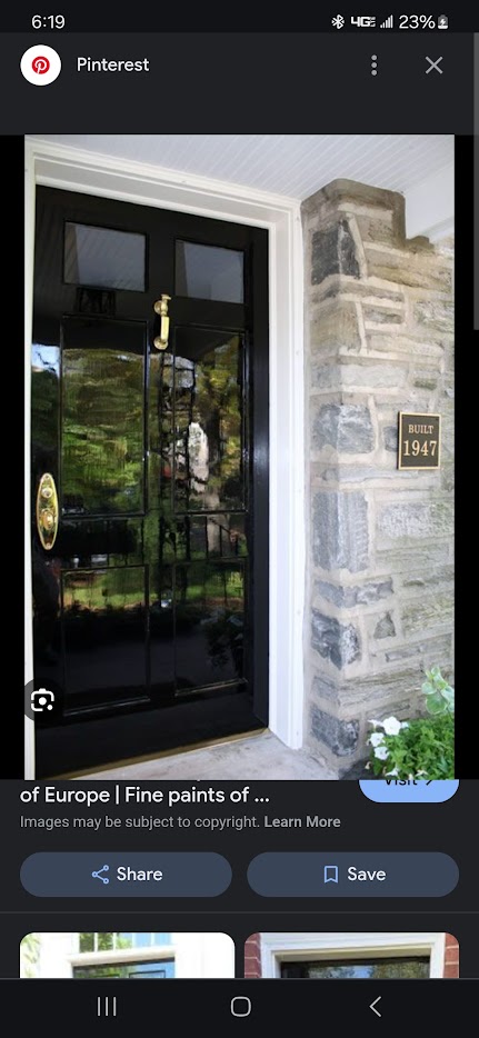 High-gloss front door finish using premium Fine Paints of Europe